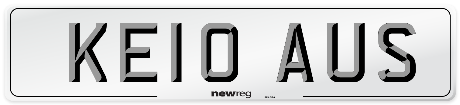 KE10 AUS Number Plate from New Reg